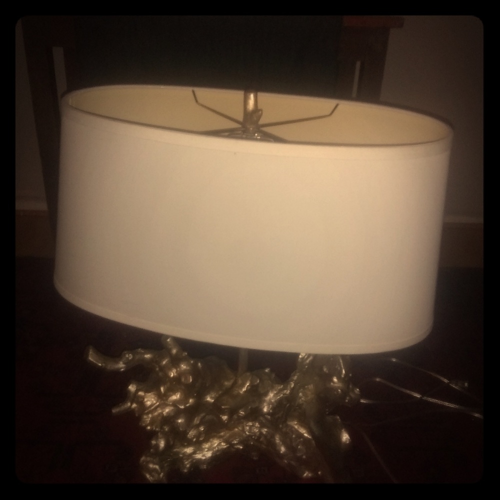 Abstract Gold Logs Lamp